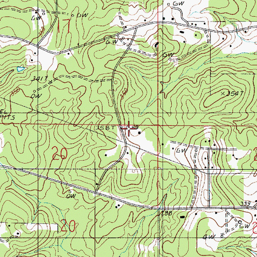Topographic Map of Minden Oil and Gas Field, LA