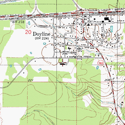 Topographic Map of Union Elementary School, LA