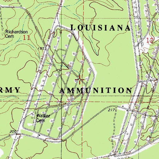 Topographic Map of Gum Spring School (historical), LA