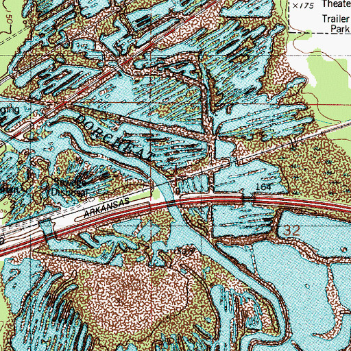 Topographic Map of Long Reach Mill (historical), LA