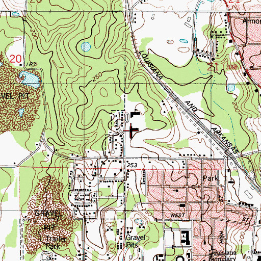 Topographic Map of Town and Country Nursing Home, LA