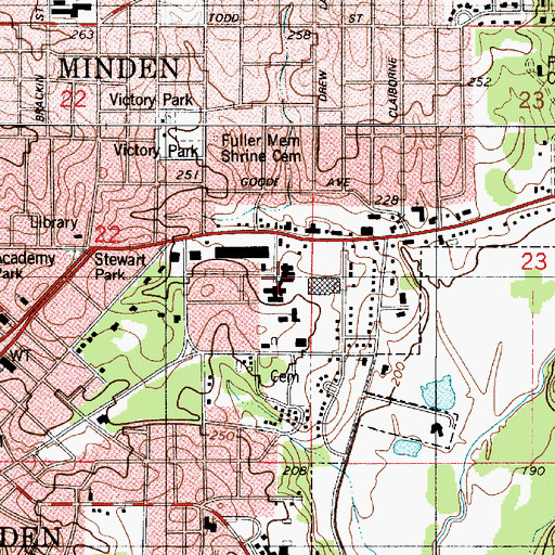 Topographic Map of Meadowview Nursing Home, LA
