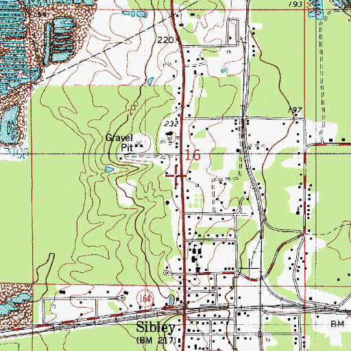 Topographic Map of Sibley School (historical), LA