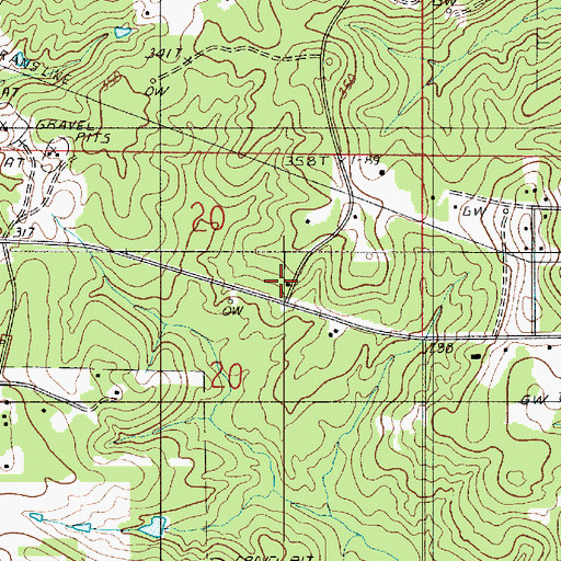 Topographic Map of Turners School (historical), LA