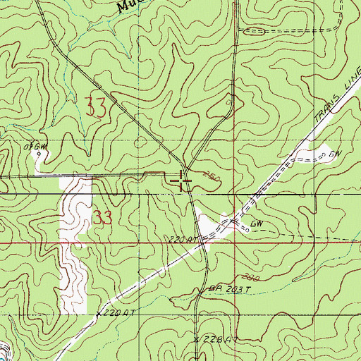 Topographic Map of Talton School (historical), LA