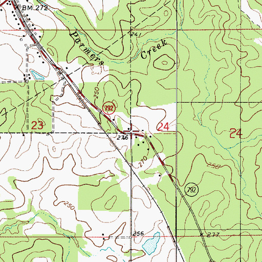 Topographic Map of Swift, LA