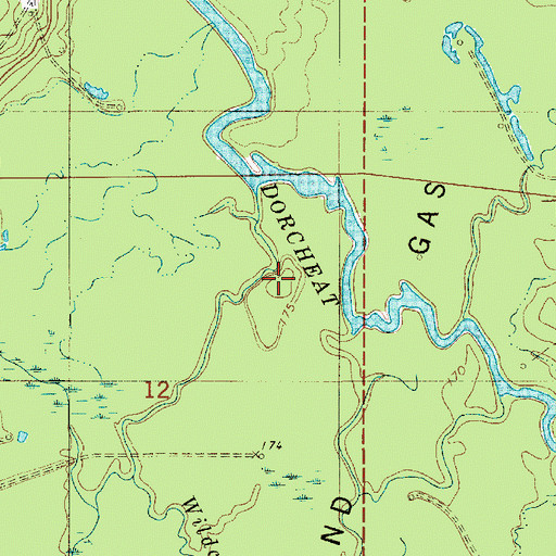 Topographic Map of Big Mound, LA