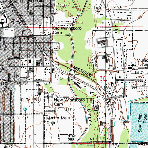 Topographic Map of Civitan Park, LA