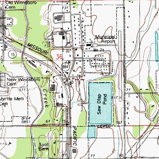 Topographic Map of Davis Park, LA
