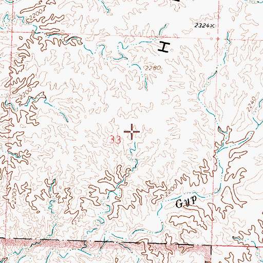 Topographic Map of Gyp Hills, AZ