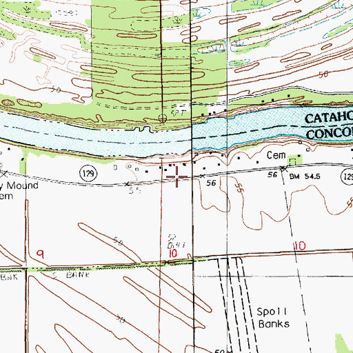 Topographic Map of Armagh, LA