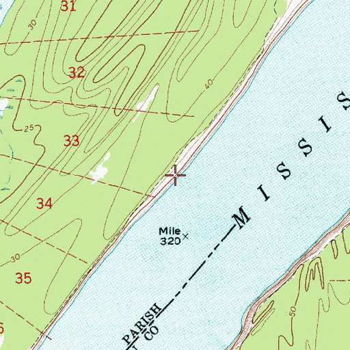 Topographic Map of Black Hawk Landing, LA