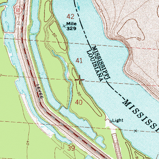 Topographic Map of Bougere Bend Revetment, LA