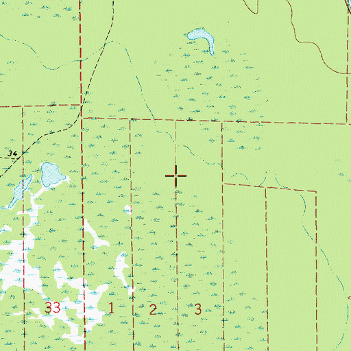 Topographic Map of Chaney Lakes Oil Field, LA