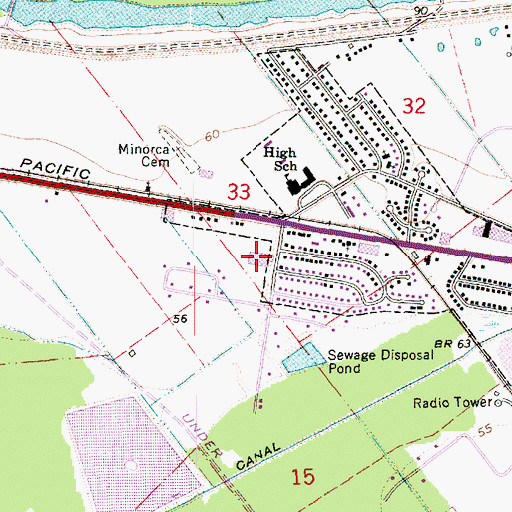Topographic Map of Concordia Shopping Center, LA