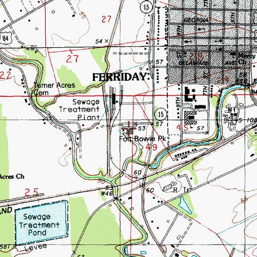 Topographic Map of Concordia Education Center School, LA