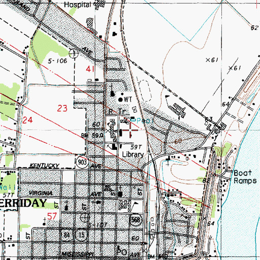 Topographic Map of Learned Park, LA