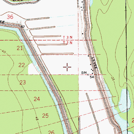 Topographic Map of Live Oak Plantation, LA