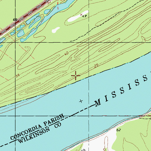 Topographic Map of Lum Landing, LA