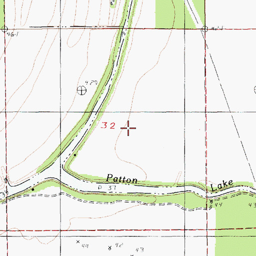 Topographic Map of Patton Lake Oil Field, LA