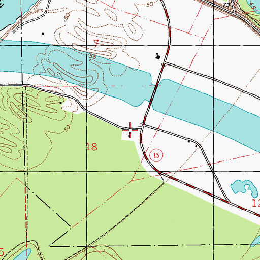 Topographic Map of Point Breeze Plantation, LA