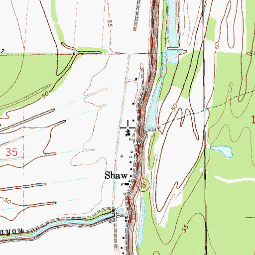 Topographic Map of Saint Thomas Church, LA