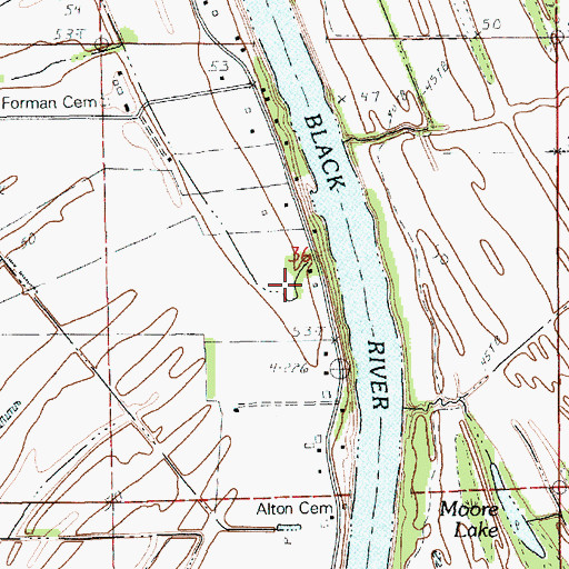 Topographic Map of Scott Bayou Oil Field, LA