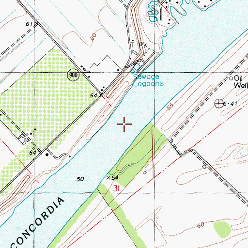 Topographic Map of Vidal Island Oil Field, LA