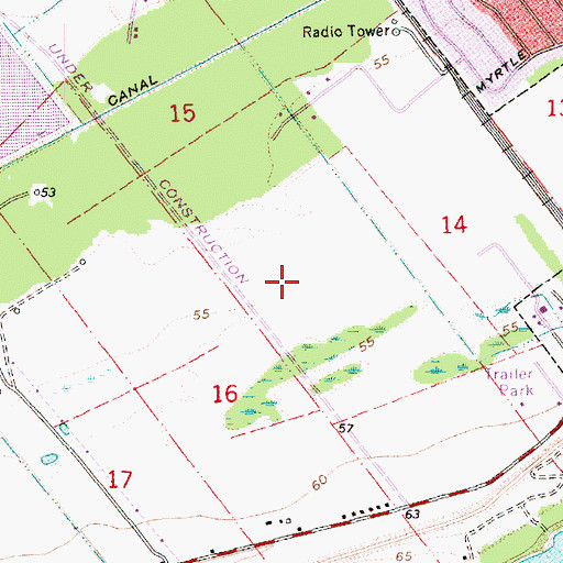 Topographic Map of Vidalia Industrial Park, LA