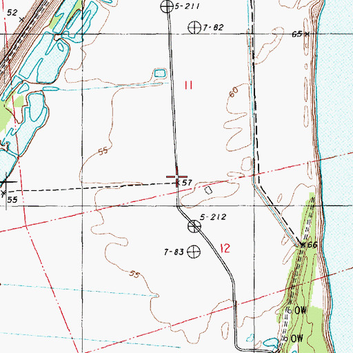 Topographic Map of Warnicott (historical), LA