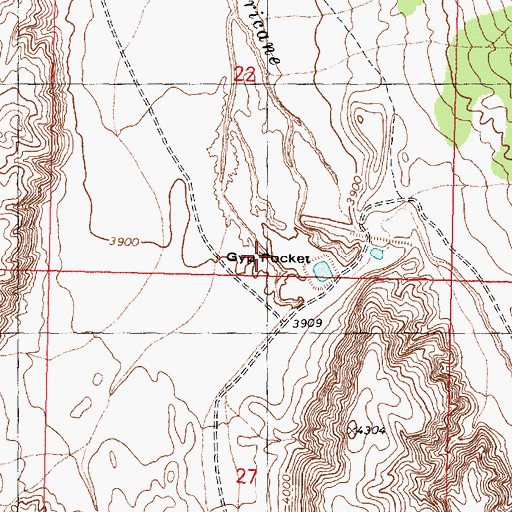 Topographic Map of Gyp Pocket, AZ