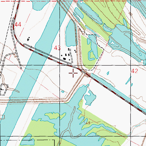 Topographic Map of White Vine Plantation, LA