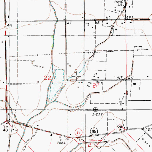 Topographic Map of Briscoe School (historical), LA