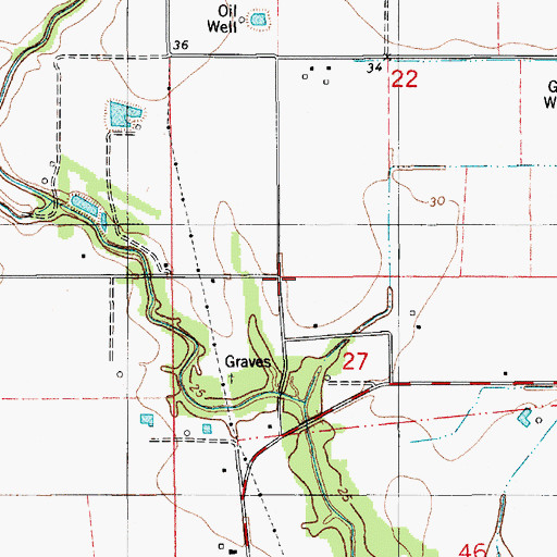 Topographic Map of Coles Gully School (historical), LA