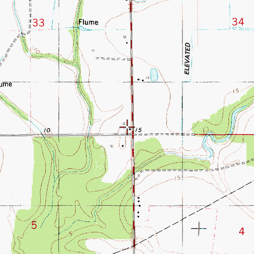 Topographic Map of Comeaux School (historical), LA