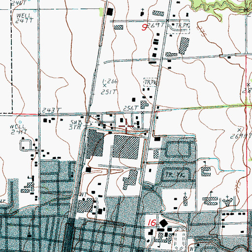 Topographic Map of Saint Peters School, AR