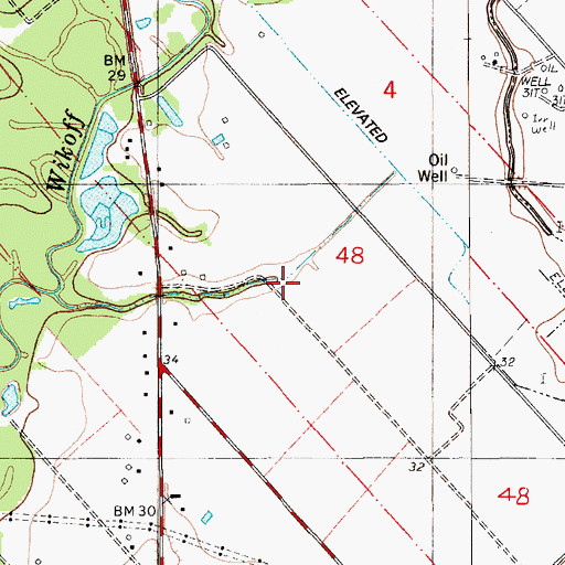Topographic Map of Falcon School (historical), LA