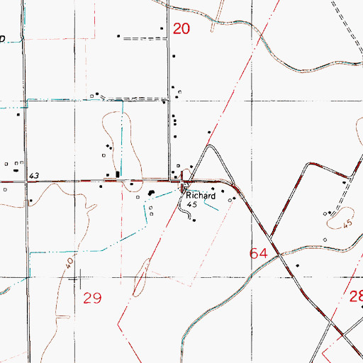 Topographic Map of Hornsby School (historical), LA