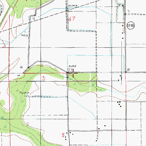 Topographic Map of John Henry School (historical), LA