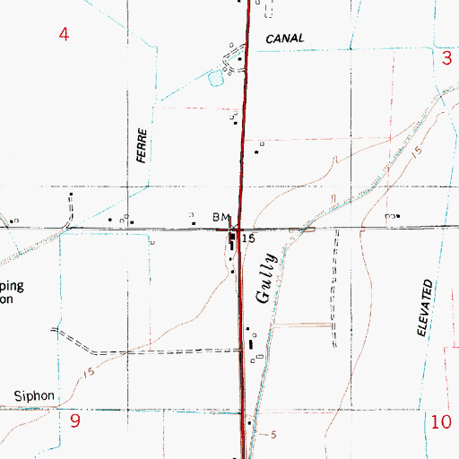 Topographic Map of Leland Store (historical), LA
