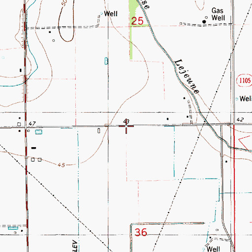 Topographic Map of Light and Tie School (historical), LA