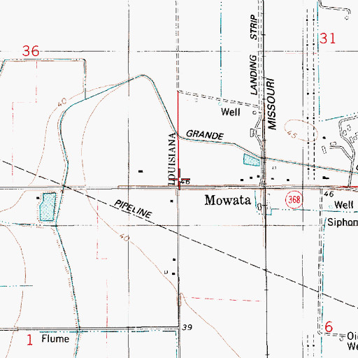 Topographic Map of Mowata School (historical), LA