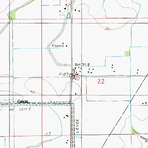 Topographic Map of Redich School (historical), LA