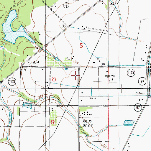 Topographic Map of Reed School (historical), LA