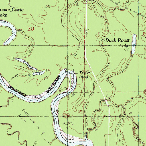 Topographic Map of Taylor Bend, LA
