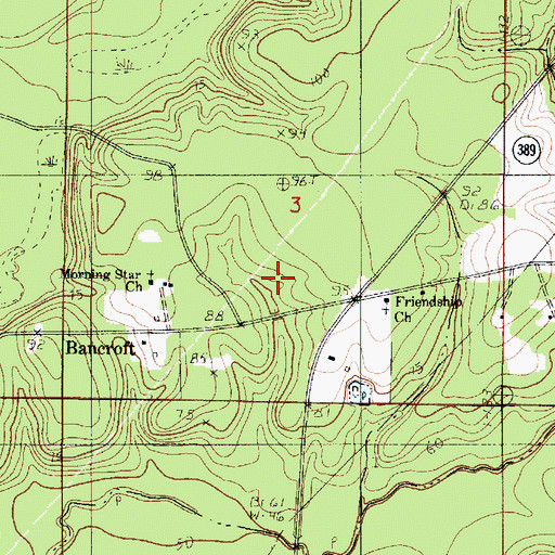 Topographic Map of Bancroft School (historical), LA