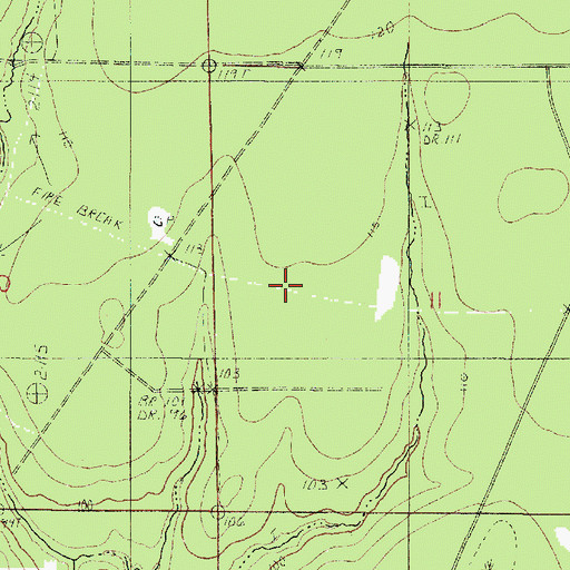 Topographic Map of North Fields Oil Field, LA