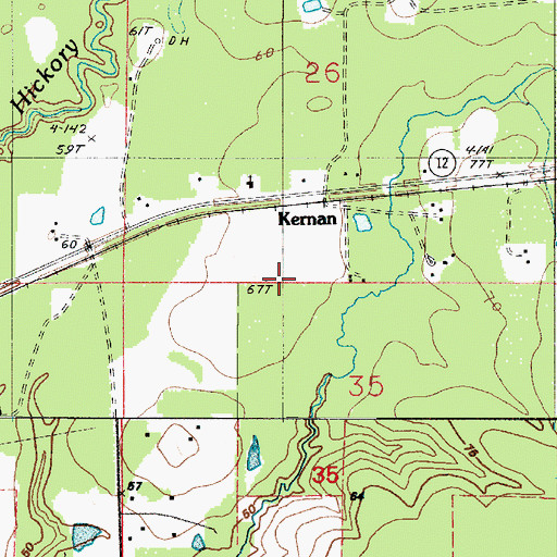 Topographic Map of Ragley Oil Field, LA