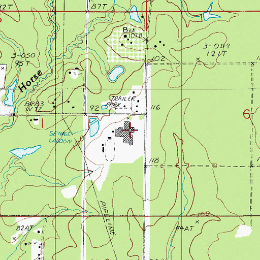 Topographic Map of South Beauregard Elementary School, LA