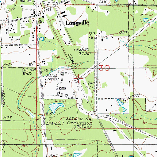Topographic Map of Riley Spur (historical), LA